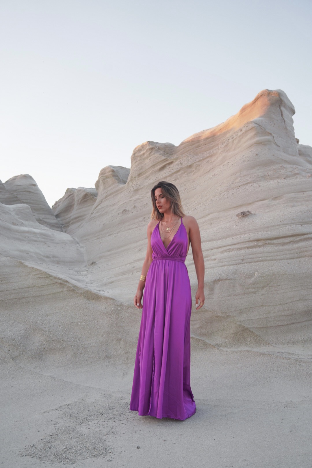 Ciel concept Dreamy satin polymorphic dress